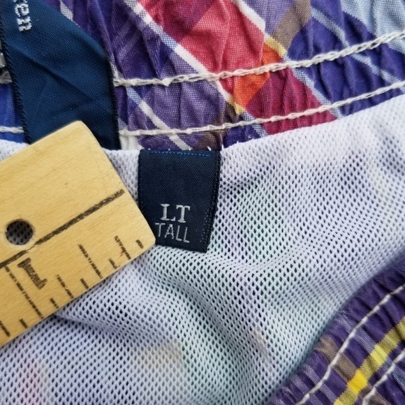 POLO RALPH LAUREN- Mens Size Large/Tall LT Plaid Swim Trunks Lined Board Shorts - Picture 3 of 14